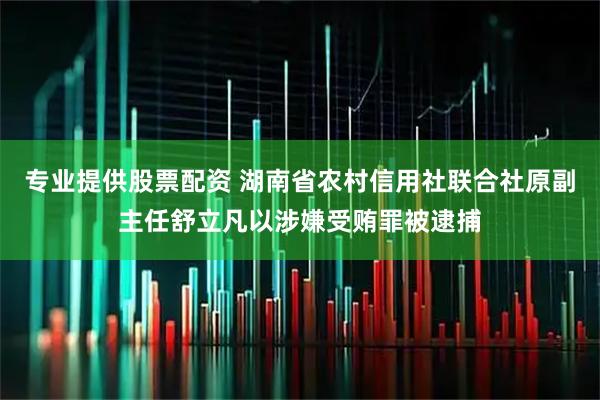 专业提供股票配资 湖南省农村信用社联合社原副主任舒立凡以涉嫌受贿罪被逮捕